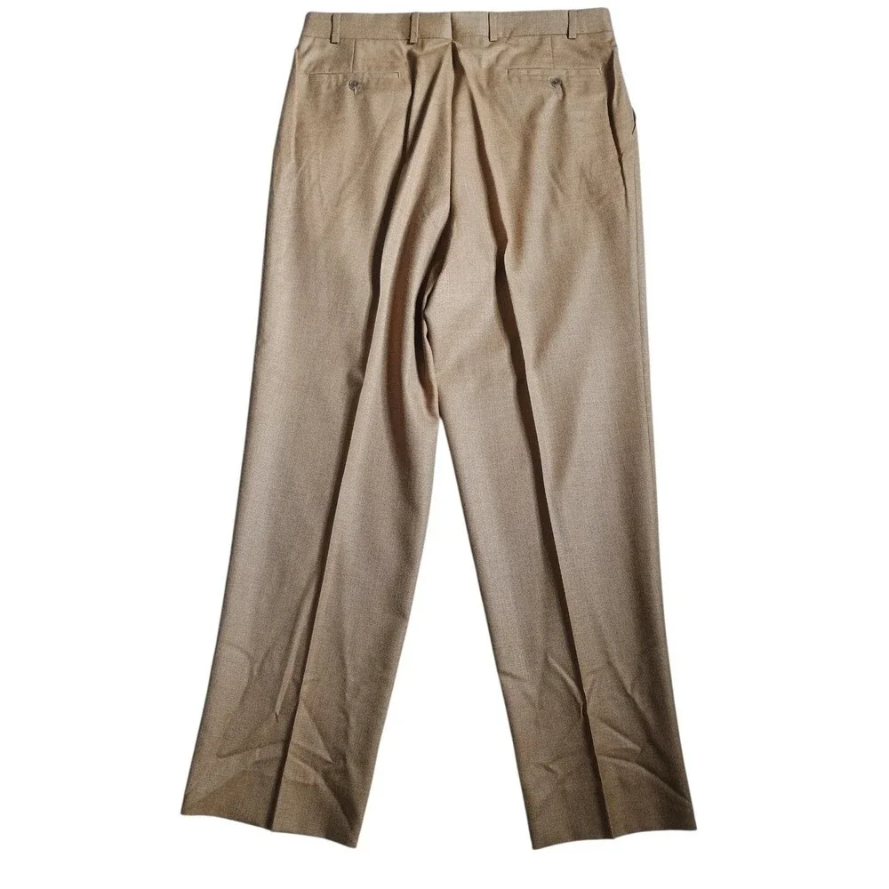 Michael Kors Dress Pants Mens Sz 37x32 (actual)Tan Silk Wool Blend